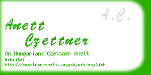 anett czettner business card